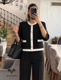 ست کت کاردیگان کرپ و شلوار راسته